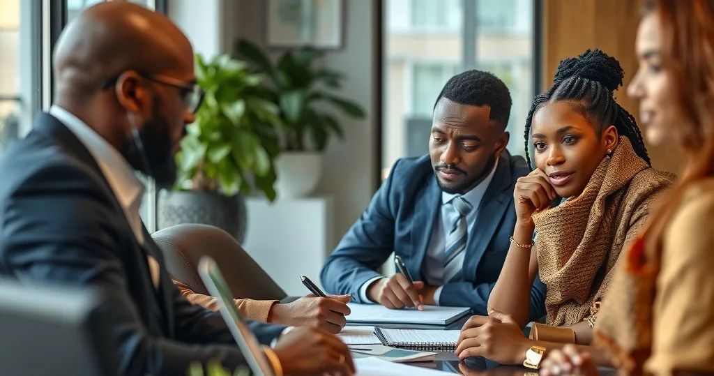 A business scene illustrating Mkhaya Prop: an Advanced Solution for Modern Businesses in the Technology industry, for B2B, B2