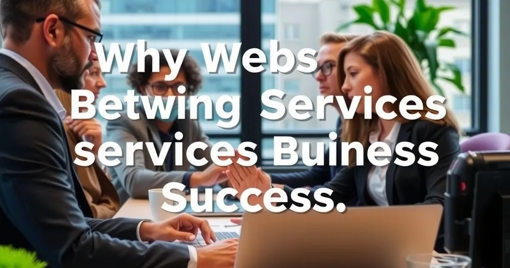 A business scene illustrating Why Website Design Services are Crucial for Business Success in the Technology industry, for B2